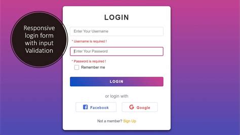 User Validation Page .